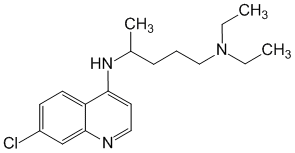 Формула действующего вещества Хлорохин*