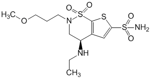 Формула действующего вещества Бринзоламид*