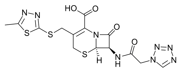 Формула действующего вещества Цефазолин*