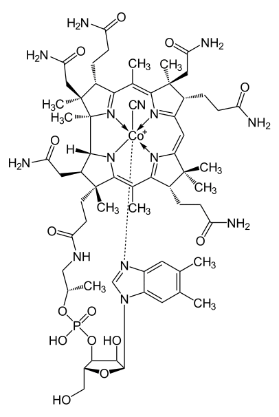 Формула действующего вещества Цианокобаламин*