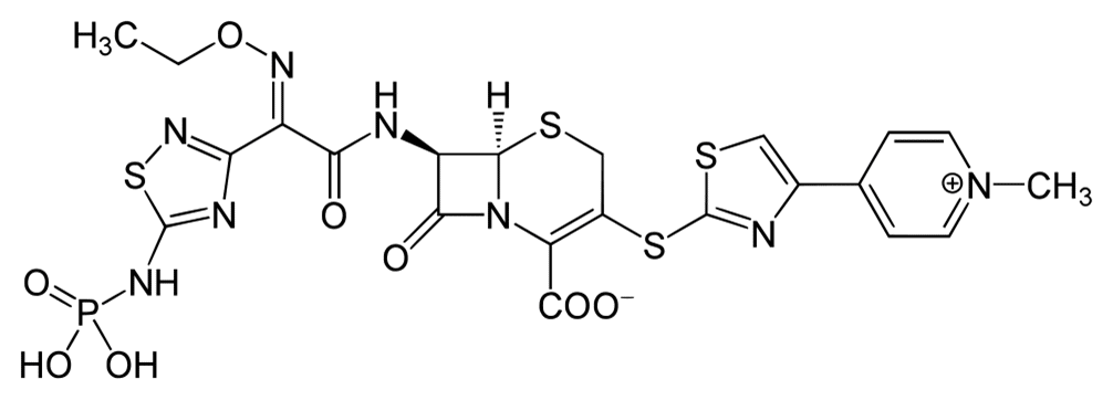 Формула действующего вещества Цефтаролина фосамил*