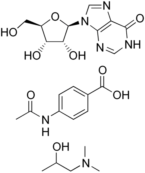 Формула действующего вещества Инозин пранобекс