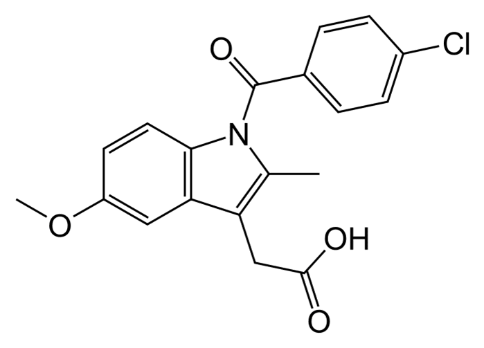 Формула действующего вещества Индометацин*
