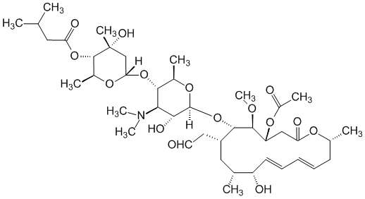 Формула действующего вещества Джозамицин*
