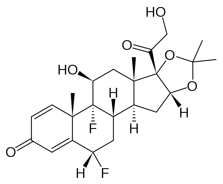 Формула действующего вещества Флуоцинолона ацетонид*