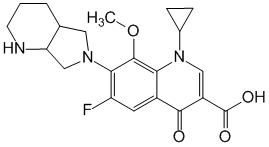 Формула действующего вещества Моксифлоксацин*
