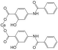 Формула действующего вещества Кальция бензамидосалицилат