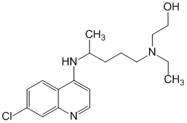 Формула действующего вещества Гидроксихлорохин*