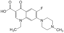 Формула действующего вещества Пефлоксацин*