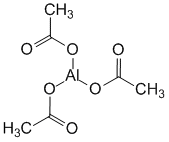 Формула действующего вещества Алюминия ацетат