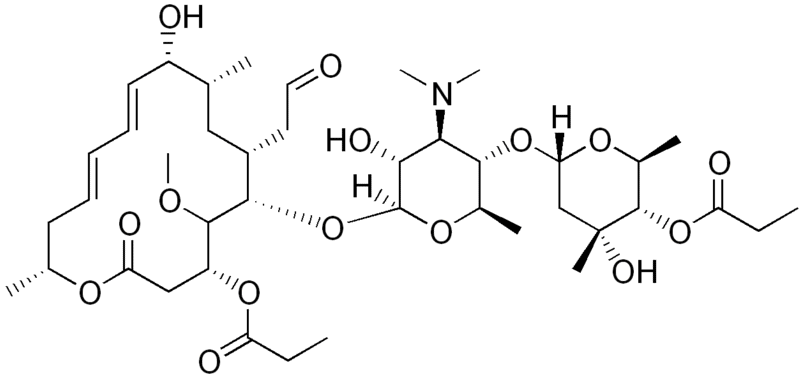 Формула действующего вещества Мидекамицин*
