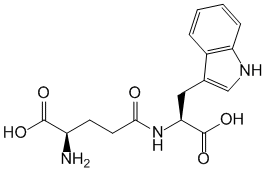 Формула действующего вещества Гамма-D-глутамил-триптофан