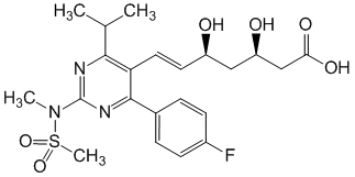 Формула действующего вещества Розувастатин*