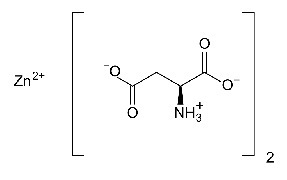 Формула действующего вещества Цинка аспартат