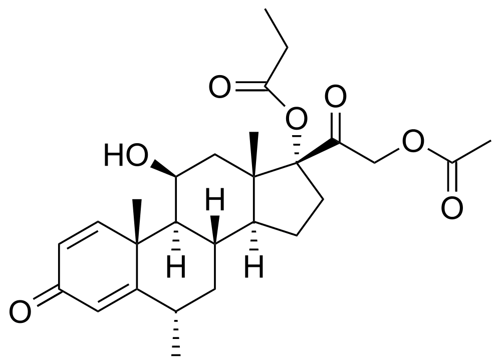Формула действующего вещества Метилпреднизолона ацепонат*
