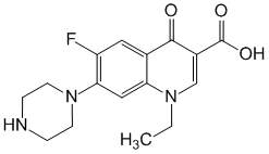 Формула действующего вещества Норфлоксацин*