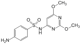 Формула действующего вещества Сульфадиметоксин*