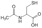 Формула действующего вещества Ацетилцистеин*