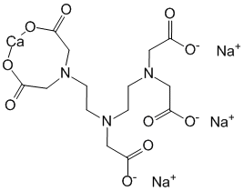 Формула действующего вещества Кальция тринатрия пентетат*
