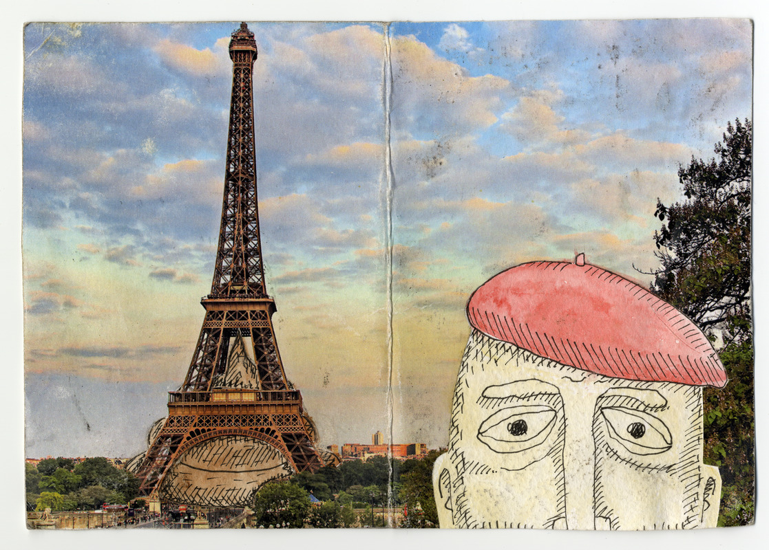 Открытка Андрея Оленева «Франция» из серии «Турист»