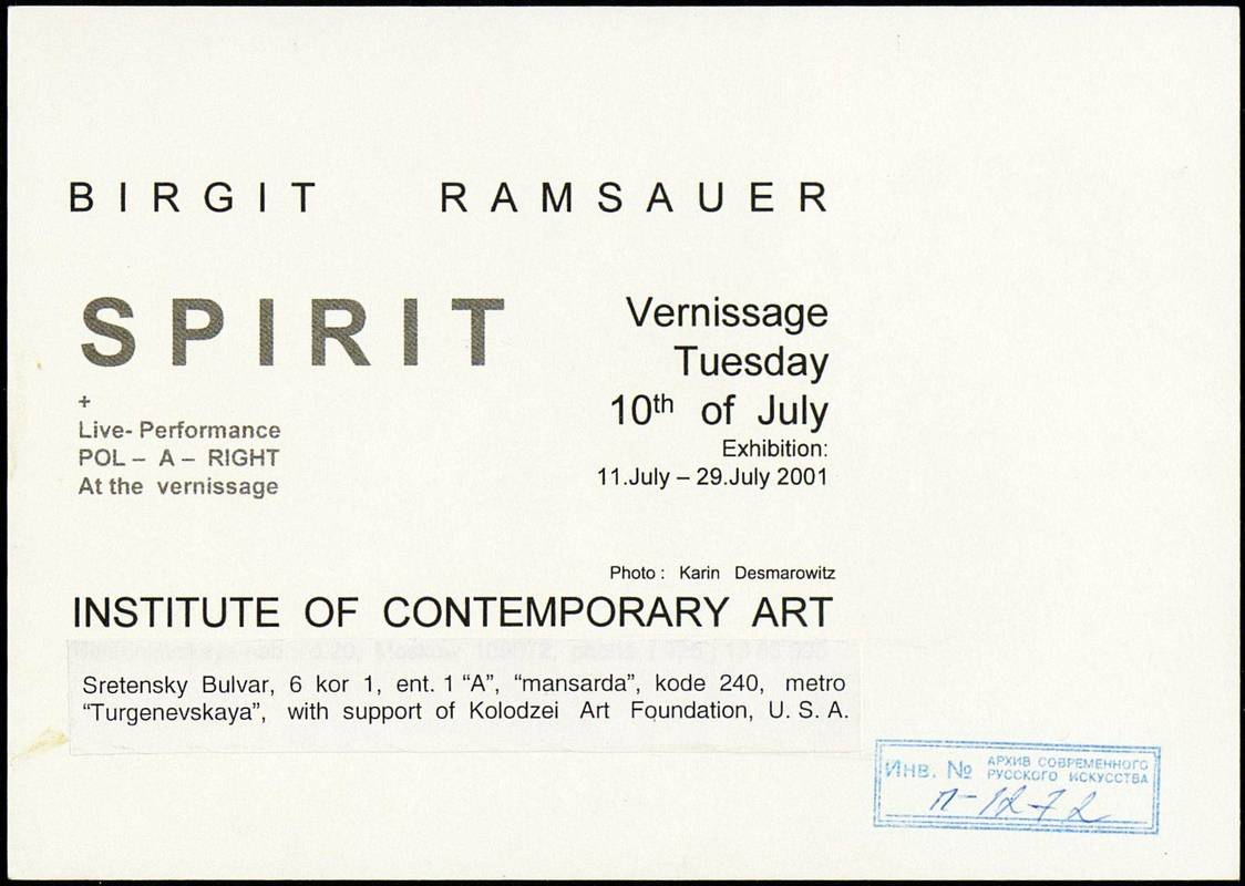 Birgit Ramsauer. Spirit