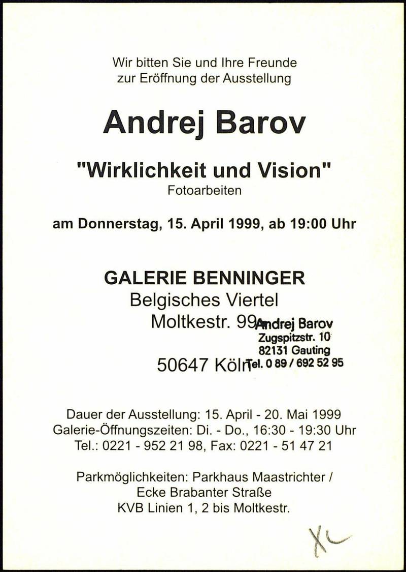 Andrej Barov. Wirklichkeit und Vision. Fotoarbeiten