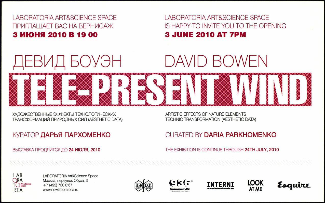 David Bowen. Tele‑present wind