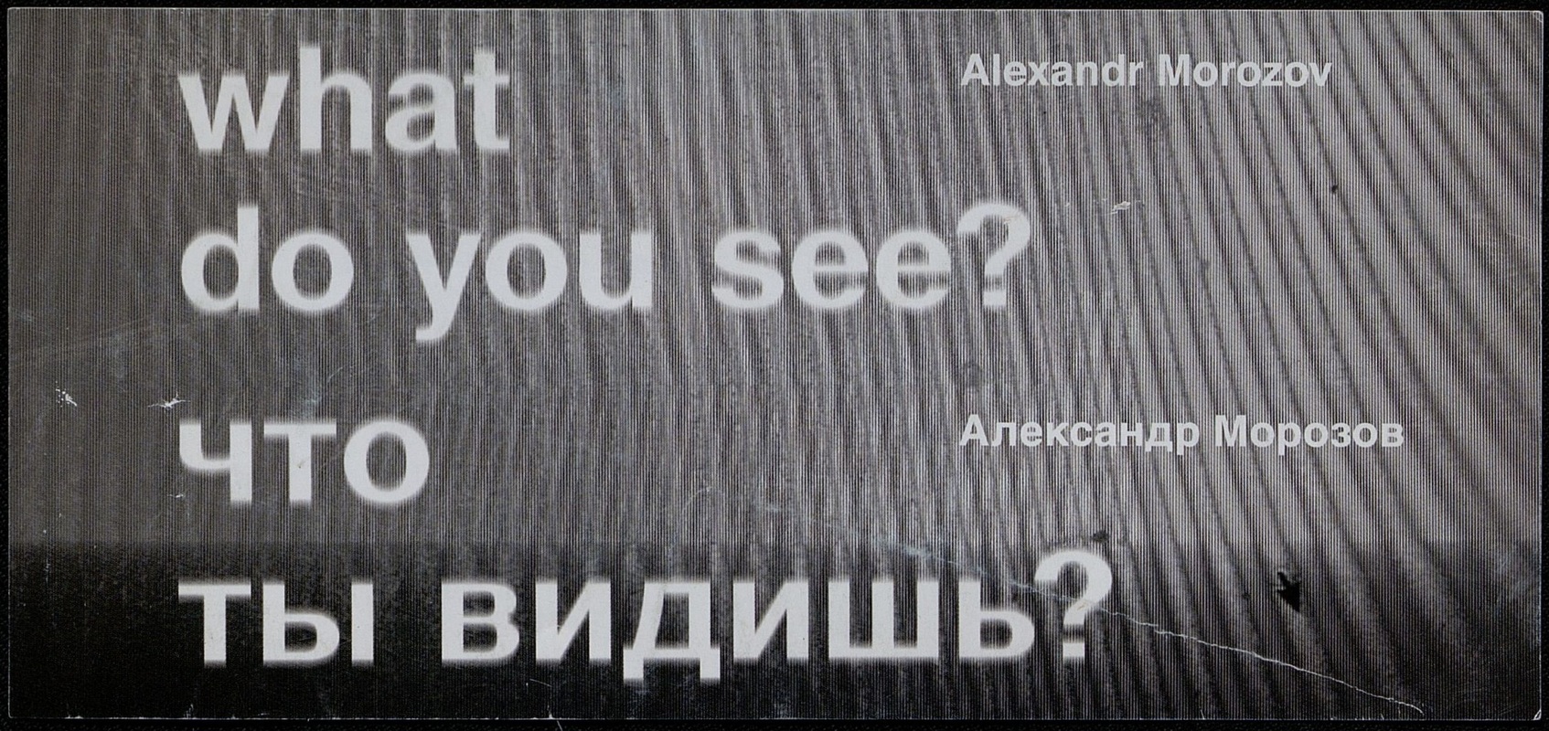 Александр Морозов. Что ты видишь?