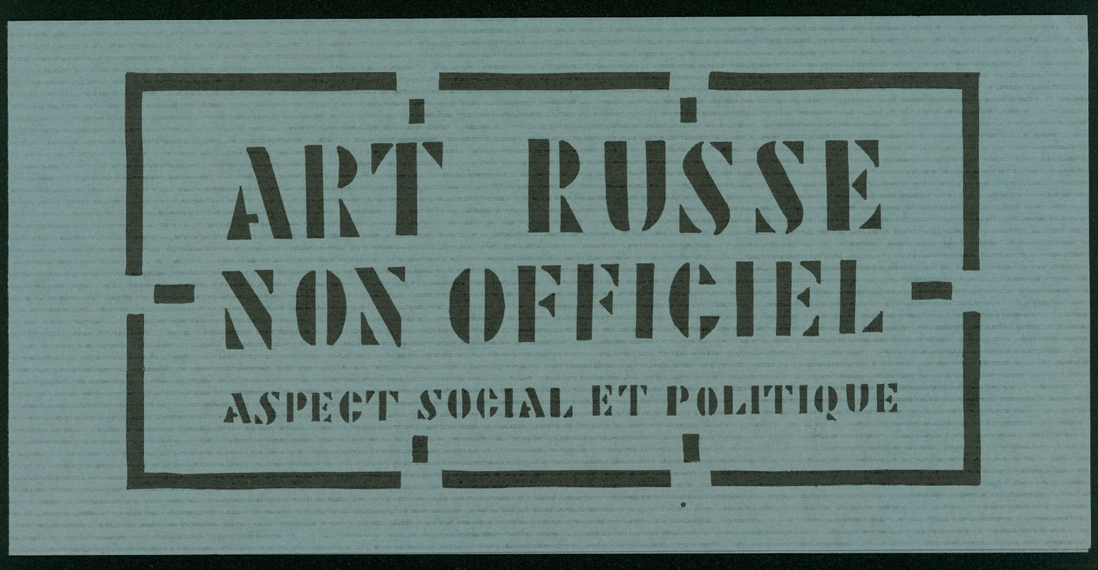 Art Russe non officiel. Aspect social et politique