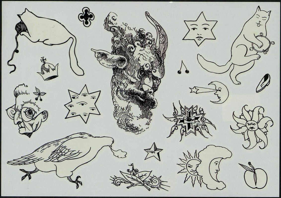 Переводные татуировки «Рисунки Павла Пепперштейна разных лет»