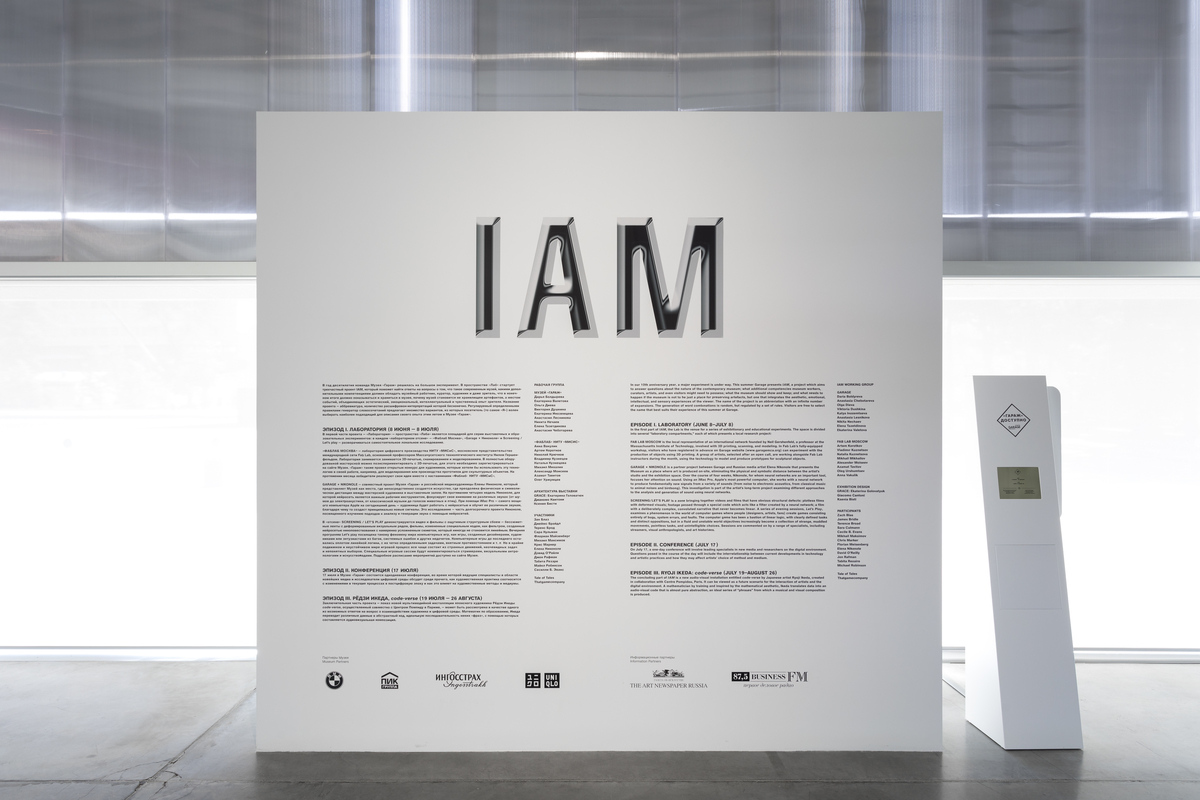 Проект IAM в Музее «Гараж», Москва