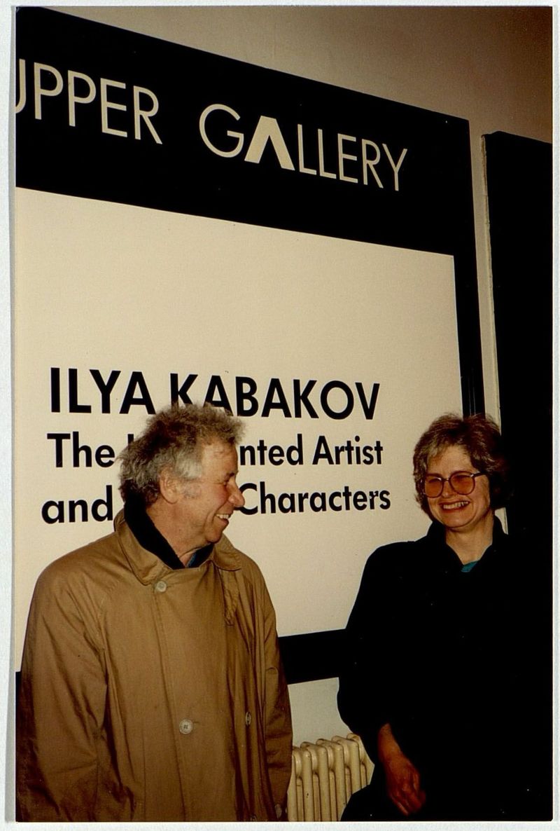 Илья Кабаков на своей выставке