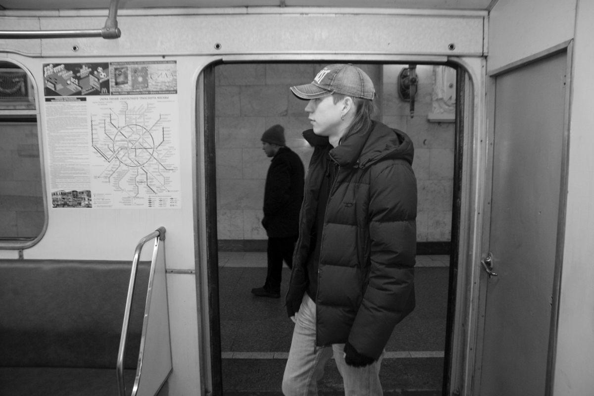 Акция «Поправки в конституцию» в московском метро