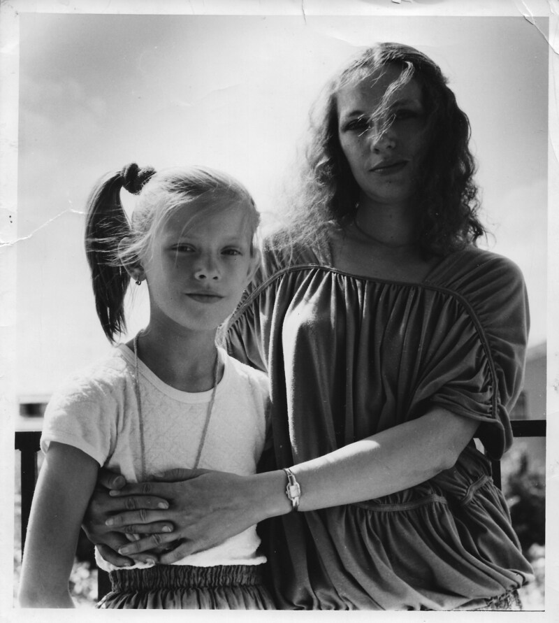 Татьяна Баданина с дочерью Анной Сергеенко, 1988 год