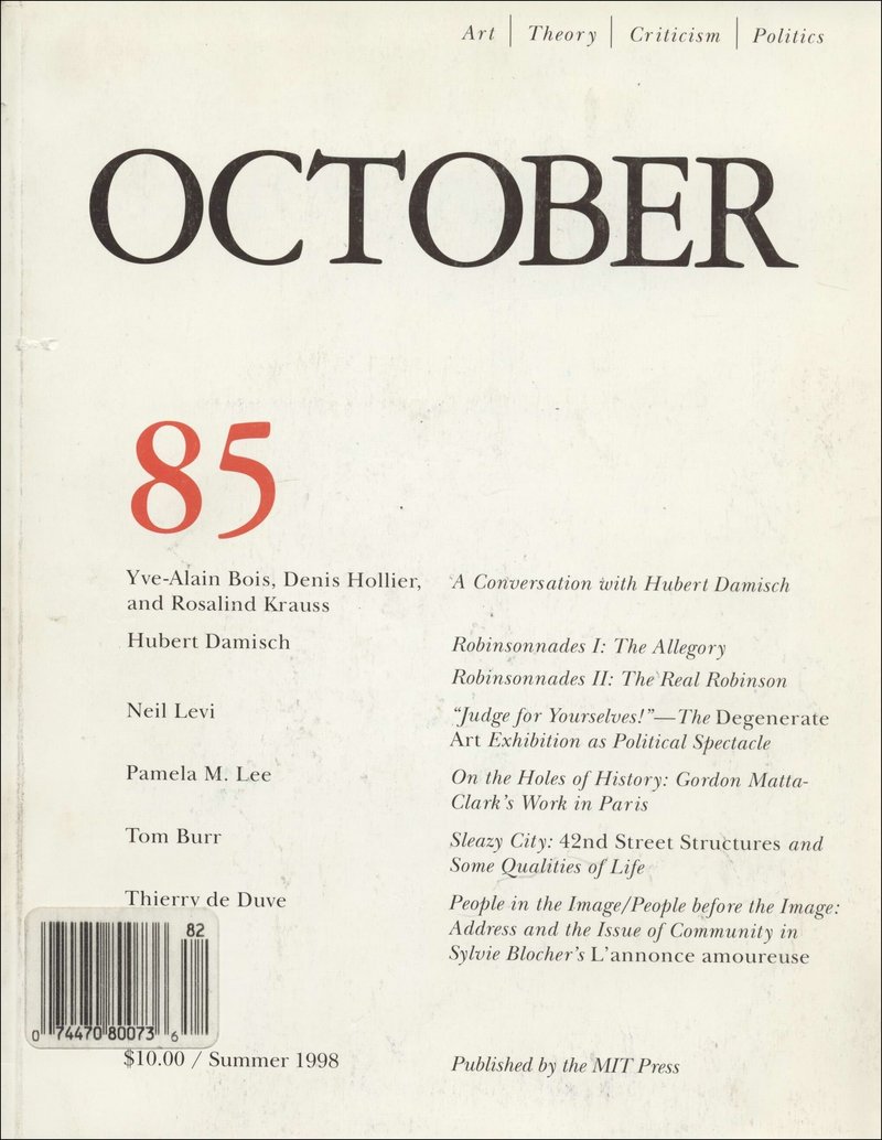 October. — 1998. no. 85 (85)