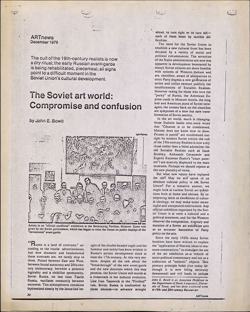 The Soviet Art World: Compromise and Confusion