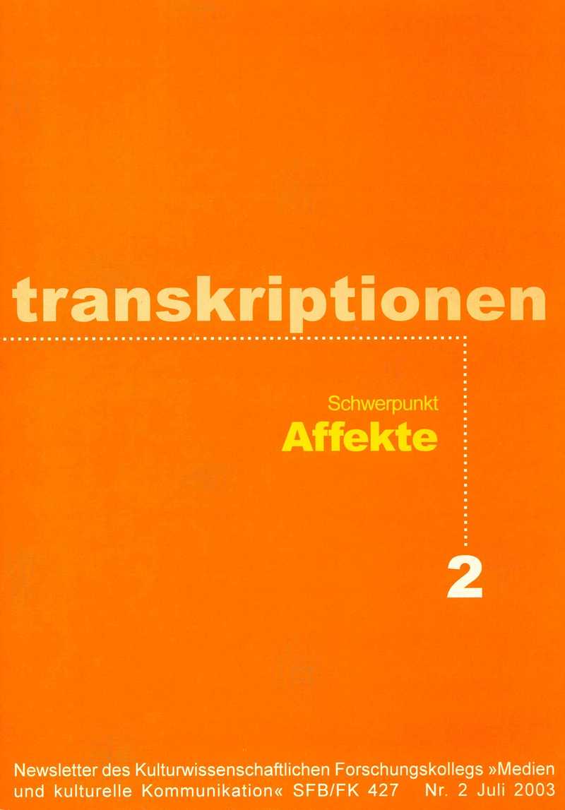 Transkriptionen. — 2003. no. 2