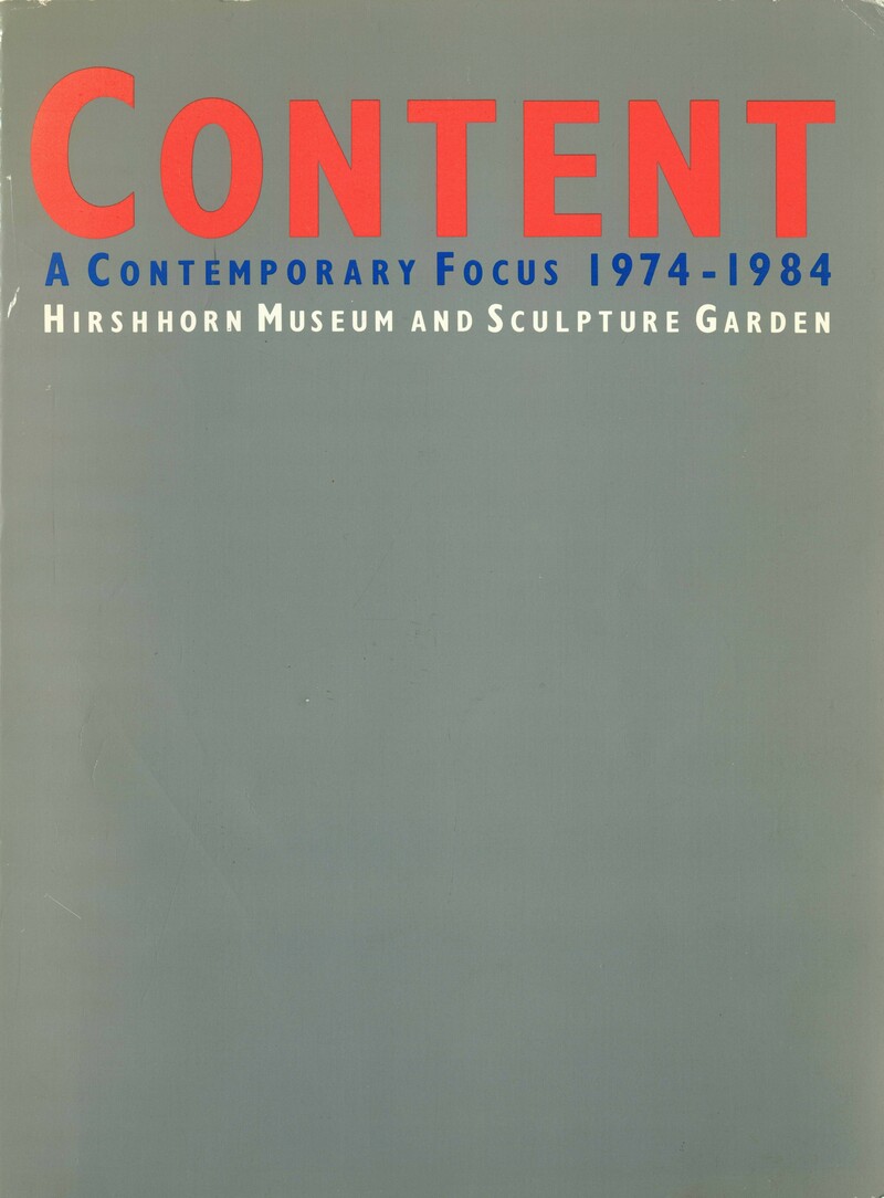 Content: A Contemporary Focus, 1974–1984