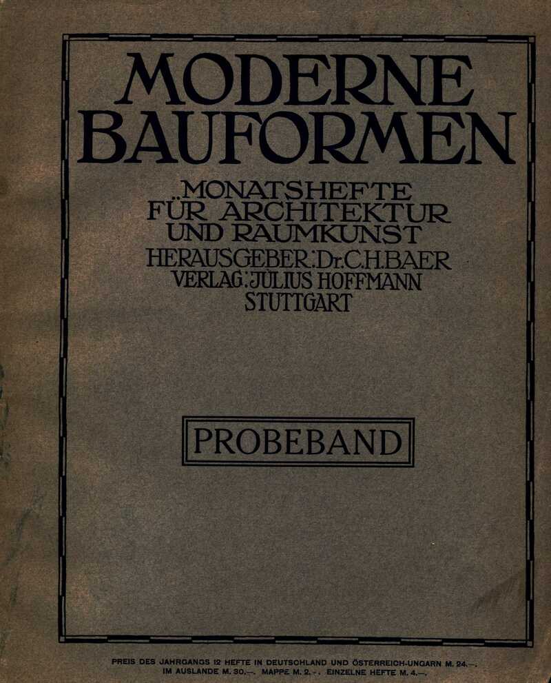 Moderne Bauformen. — 1916. no. 1