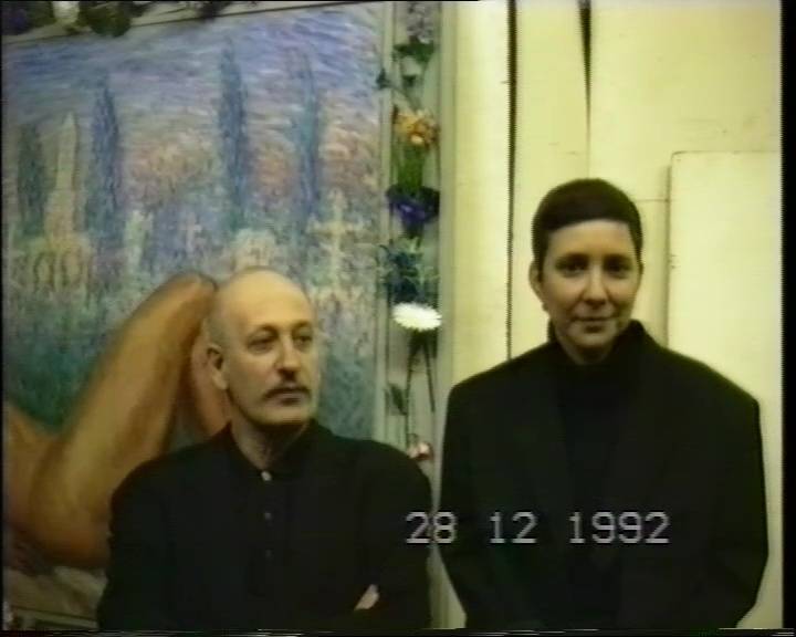 Виктор и Маргарита Тупицыны в мастерской Игоря Макаревича (часть 1)