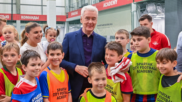 Мэр Москвы Сергей Собянин посетил Spartak CityFootball Солнцево