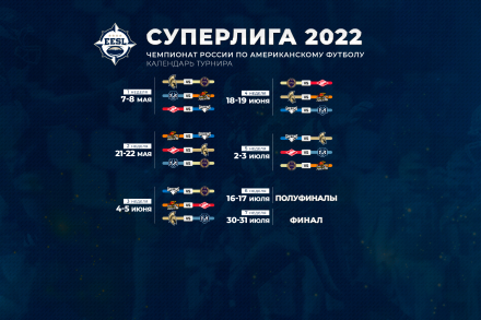 Утверждён календарь Чемпионата России по американскому футболу