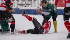 Чемпионат Москвы по регби снежное мужчины