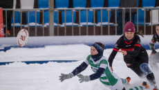 Чемпионат Москвы по регби снежное женщины