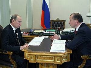 Встреча Владимира Путина и Владимира Артякова